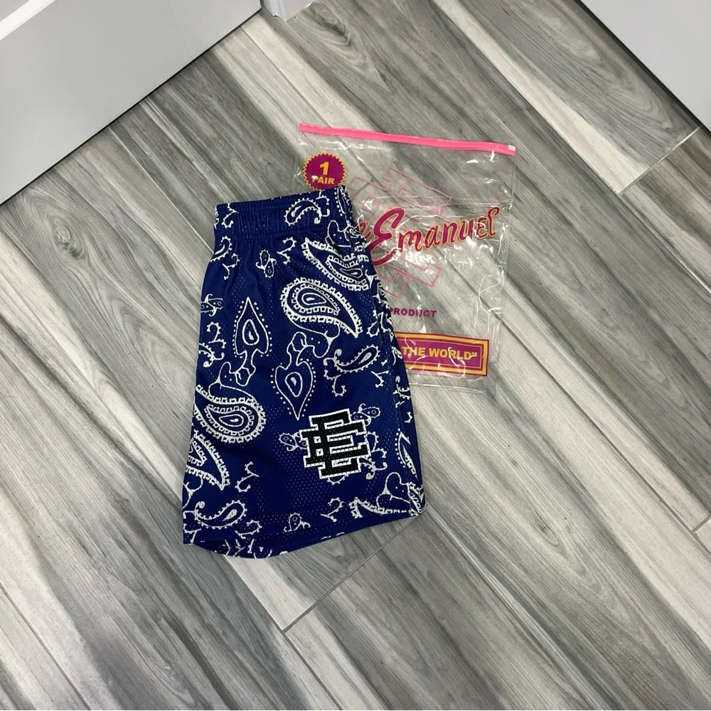 Eric Emanuel Royal Paisley EE Basic Shorts - Picture 2 of 3